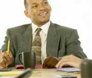 Office Manager Office Manager consulting with bookkeeper.