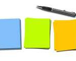 Sticky Notes and Pen Bookkeeper's Sticky Notes
